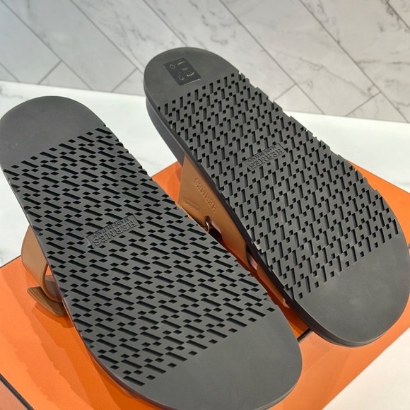 hermes Chypres Sandals Naturel - Picture 4 of 5